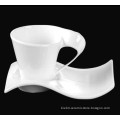 with two handle without handle ceramic cups with plates set